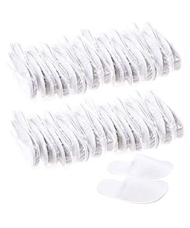 Rocutus 12 Pair Disposable Slippers Disposable Slippers Bulk Guest Slippers Fit Up to US Men Size 8 Women Size 9  Non-Slip Slippers for Hotel  Home  Guest Use Train Travel Use (12 Pair)