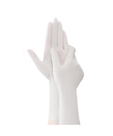 BAMFY Household Nitrile Disposable Gloves 30 Pairs Watertight Dishwashing Gloves Kitchen Cleaning Gloves for Dishes Clean Gardening Washing Up Gloves (Color : White Size : Small)