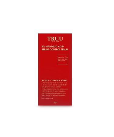 TRUU 5% Mandelic Acid Serum for Oily Skin | Targets Enlarged Pores Exfoliates & Rebalances Oil | Radiant Complexion | 1.1 Oz - International Shipping Available - Buy Online on GoSupps.com