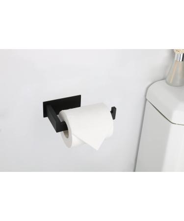 Vanloory Self Adhesive Toilet Paper Holder - Rustproof Stainless Steel, Easy Install, Matte Black Finish - Ideal for Office and Bathroom - Buy Online on GoSupps.com