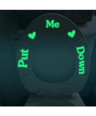SNNplapla Put Me Down Fluorescent Sticker Decal - Toilet Seat Reminder Vinyl Sign for Home Wall Decor - Buy Online on GoSupps.com