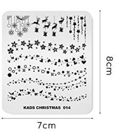 Christmas Festival Nail Art Stamping Template - Elk Star Snowflakes Pattern | Alexnailart Manicure Tool (CH014) - Buy Online on GoSupps.com