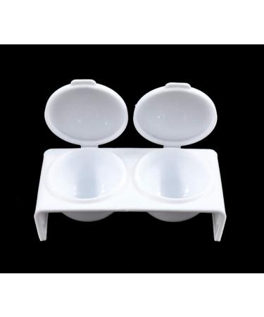 JIHUOO 4-Piece Plastic Dappen Dish Set for Nail Art - Acrylic Powder & Liquid Mixing Cups with Lids - Buy Online on GoSupps.com