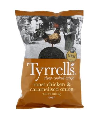 Tyrrells stone cooked crisps roasted chicken & caramelised onion seasoning 150g