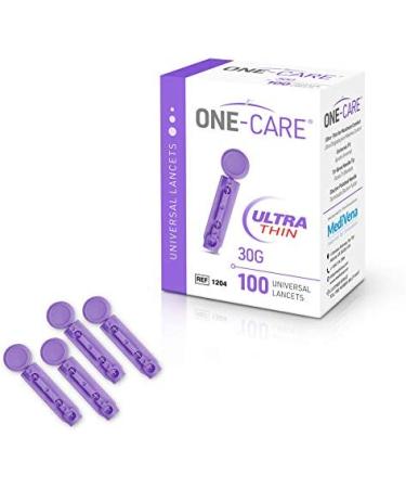 MediVena ONE-CARE Ultra-Thin 30G Twist-Top Lancets 100/bx - Sterile & Gentle for Glucose Testing - Buy Online on GoSupps.com