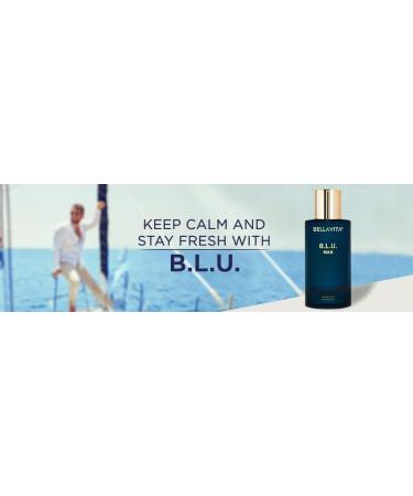BellaV'ita Luxury B.L.U Men Eau De Parfum Liquid Perfume With Lemon Apple Musk|Fresh Refreshing Energising Long Lasting Edp Fragrance Scent 100Ml - Buy Online on GoSupps.com