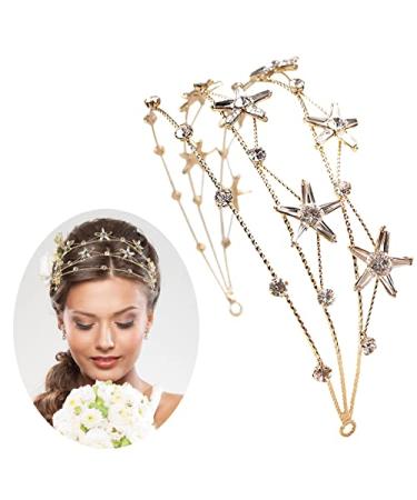 FERCAISH Rhinestone Crystal Crown Wedding Crown  Star Hair Jewelry Bridal Headpiece  Hair Accessories for Christmas/Photography/Party  Princess Rhinestone Crown for Women