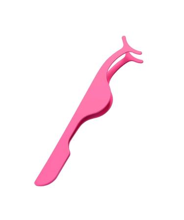 1 Pc False Eyelashes Tweezer Fake Eye Lash Applicator Makeup Tools Auxiliary Curler Mink Eyelashes Professional Tweezer Tools(Pink)