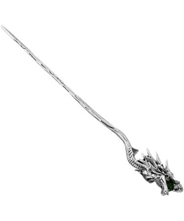 Lurrose Hair Stick Dragon Hair Pin Chinese Women Hair Chopstick Vintage Hair Stying Pin for Hair Diy Accessory (Silver) - Buy Online on GoSupps.com