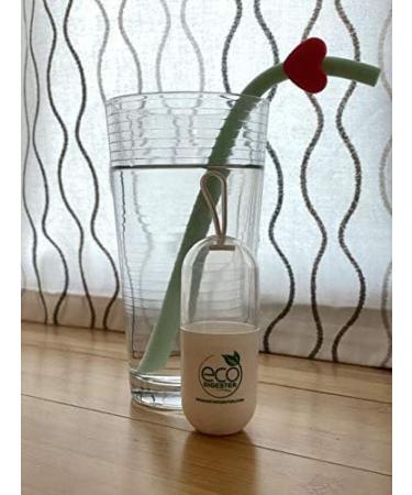 Reusable Silicone Straws with Cases Blue or White - Buy Online on GoSupps.com