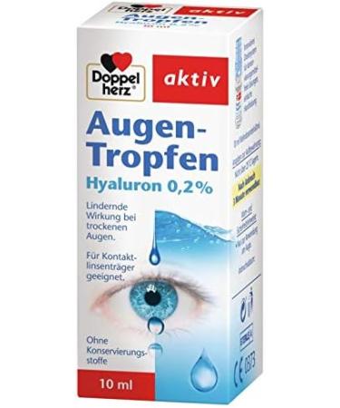 Double Heart Eye Drops Hyaluron 0.2% Dry Eyes 2 x 10 ml - Buy Online on GoSupps.com