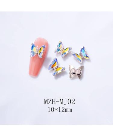 3D Nail Art Rhinestone Crystal AB Butterfly Charms Sparkle Nail Decoration Jewerlry Hand Craft DIY Accessories (MJ02) - Buy Online on GoSupps.com