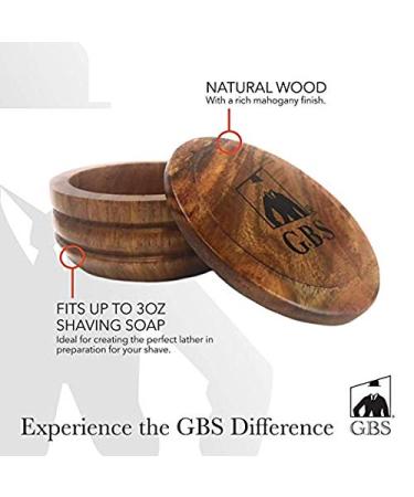 G.B.S Complete Professional Wet Shave Kit - 5/8 Inch Carbon Steel Straight Razor, Synthetic Hair Shave Brush, Wooden Bowl - Buy Online on GoSupps.com