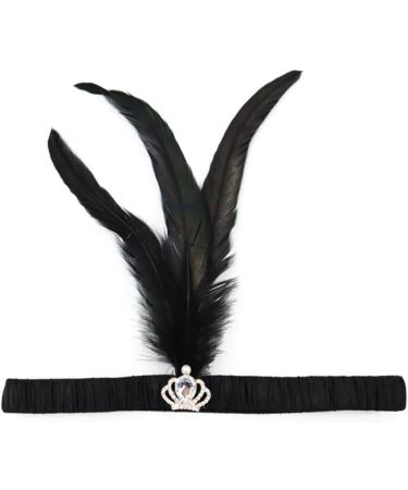 xbiez Rhinestone&Feather Headband for Women Elastic 1920s Headband Carnival Wedding Party Bride Photography Hair Accessories 1921 Blue Pendant - Buy Online on GoSupps.com