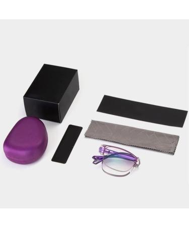 GHARAZ Foldable Bifocal Reading Glasses for Women - Photochromic Modern Computer Aid in Purple (Size: 2.0+) - Buy Online on GoSupps.com
