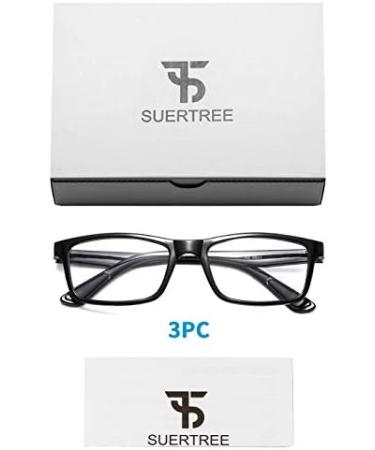 Suertree 3 Pack Reading Glasses - Classic Hinge Optics Lightweight +3.5 - Stylish Reading Aid for Men & Women - International Shipping Available - Buy Online on GoSupps.com