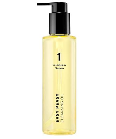 numbuzin No.1 Easy Peasy Cleansing Oil 200ml | Makeup Removing Facial Cleanser Unclogs Pores Nature-derived Ingredients