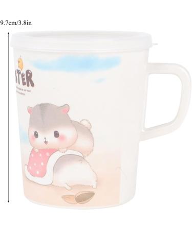 2PCS 300ML Children Baby Bamboo Fiber Cute Mug Cartoon Drinking Cup with Lid and Handle - Unbreakable Kids' Cup - Buy Online on GoSupps.com