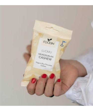 Foodin White Chocolate Cashew Organic 60g Pack of 8 - Buy Online on GoSupps.com