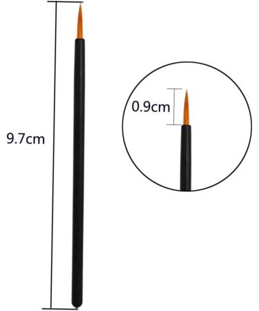 FOMIYES 100 Pcs Eyebrow Liner Brushes Liner Brush for Eyes Eyebrow Liner Small Eyeliner Brush 10x0.3cmx2pcs Blackx2pcs - Buy Online on GoSupps.com