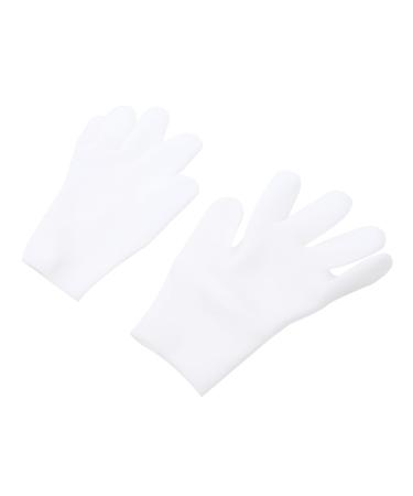 HONMEET 1 Pair Moisturizing Gloves Ladies Mittens Moisturizing Hand Gloves Cracked Gel Gloves Softening Fingerless Gloves Hand Care Treatment - Black Gloves Dry Skin Care Gloves White Sebs