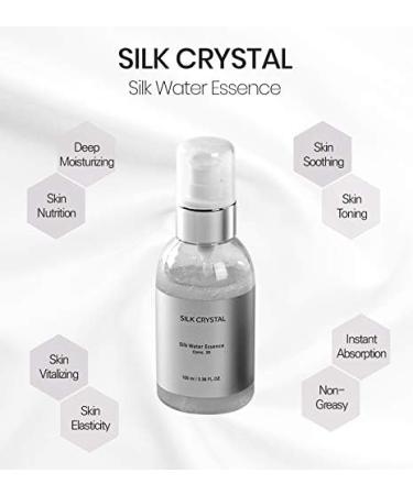 Silk Water Essence | THE SILK CRYSTAL | Non-Greasy Multi-Functional Lotion Toner & Essence | Deep Moisturizing Korean Skincare (3.38 FL.OZ - Buy Online on GoSupps.com