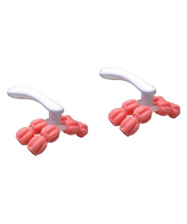 Gleavi 2 STK Massage roller Handmaked Muscle Roller Muscle Roller Tool Leg massage tab Back roller stick Back massage TECK TRIGGERPUNKT-STICK ARM Handlich fitness plastic point tab 14.3x11.3x7cmx2Pcs different colors x 2 pieces