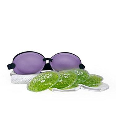 Eye Eco Tranquileyes XL Warm Compress with Microwavable Beads for Severe Dry Eye Relief (Lavender)