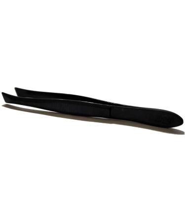 Solingen Tweezers 514 - Professional Slanted Tip for Precision Eyebrow Shaping and Facial Hair Removal | Stainless Steel, Made in Germany (Black) - Buy Online on GoSupps.com