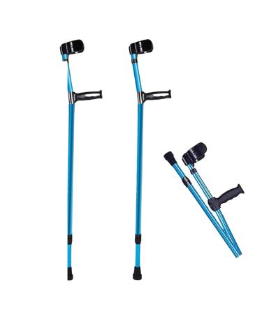 Adult Armpit Crutches Aluminum Foldable Canes Open Cuff Adjustable Walking Sticks for Women Men Seniors/2Pcs Lucky Star