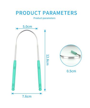TraceD Tongue Scraper - Green & Pink Stainless | Premium Oral Hygiene Tool - Ship Internationally - Buy Online on GoSupps.com