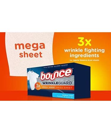 Bounce Wrinkle Guard Dryer Sheets - Outdoor Fresh Scent 50 Sheets | Ultimate Wrinkle Resistant Solution for International Shipping - Buy Online on GoSupps.com