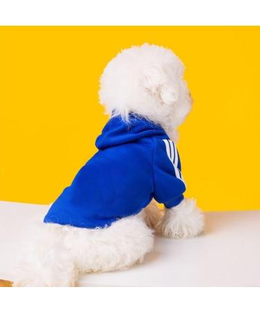 Ducomi Dog Sweater with Hood Warm & Soft Blue Clothing for All Sizes 2XL - Perfect for Pets & Puppies - Buy Online on GoSupps.com