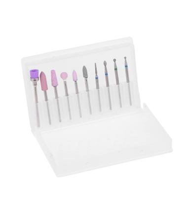 VINTORKY professional nail drill bits for acrylic nails acrylic nail drill bits nail file drill bits manicure ectric nail buffer bits file bits under nail cleaner tool dedicated gel Size 1 As Shown