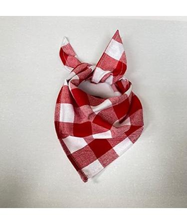 Tartan Check Dog Bandana Ties Like a Neckerchief Soft Cotton (Red & Blue Tartan) - Buy Online on GoSupps.com