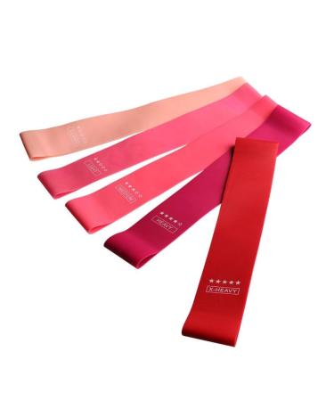 LOLROO Resistance Bands Skin-Friendly Resistance Fitness Exercise Loop Bands Non-Slip Elastic Loop Workout Bands for Home Gym Strength Pilates Yoga and Stretch - Travel Carrying Case Included Purple-pink