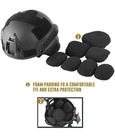 Full Face Tactical Mask with Goggles and ACH Helmet | Airsoft Paintball CS Games - 30*19cm BK - Buy Online on GoSupps.com