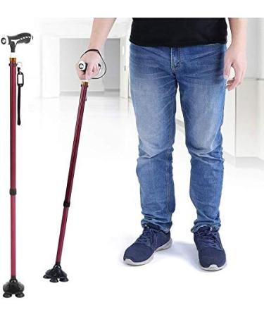 SilteD T-Shaped Handle Cane 2 Section Aluminum Lightweight Non-Slip Walker Crutches Height Adjustable with Handle 4-Pronged Pivot for Seniors Disabled Crutches - Buy Online on GoSupps.com