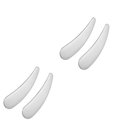 Didiseaon 4 Pcs Cosmetic Spatula Mini Spatula Cosmetics Spatulas Reusable Metal Makeup Spatula Lip Balm Spatula Lotion Spatula Foundation Spatula Face Cream Scoop Makeup Scoop Spatula 1 g (Pack of 1) As Shownx2pcs