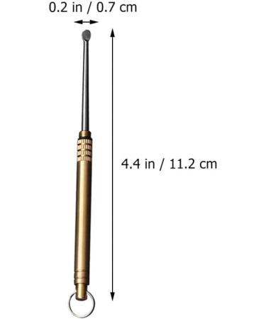 3pcs Titanium Earpick Keychain Spoon Set - Portable Ear Cleaning Tools for Men, Women, and Kids - Golden Earwax Remover Kit - Buy Online on GoSupps.com