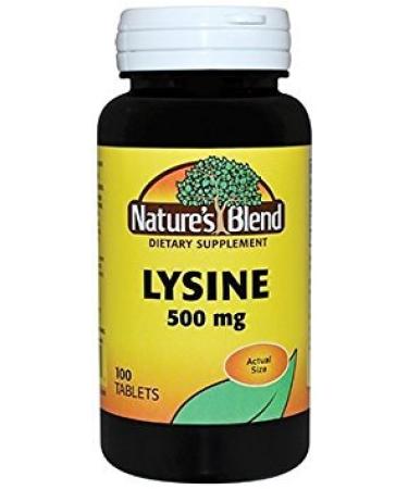 AYOJOY Nature's Blend Lysine 500mg 100 Tablets Each (Pack of 2)