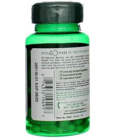 Nature's Bounty Melatonin 10mg Capsules 60 ea (Pack of 2) 60 Count (Pack of 2) - Buy Online on GoSupps.com