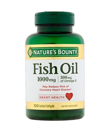 Nature's Bounty Odorless Fish Oil 1000 mg 120 Coated Softgels