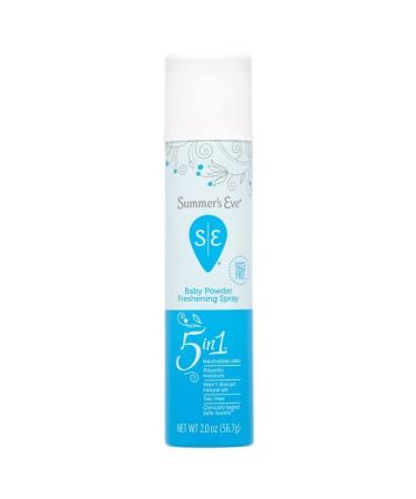 Summer's Eve Deodorant Spray, Baby Powder, 2 Ounce