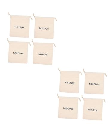 FOYTOKI 8 Pcs Hair Dryer Storage Bag Hair Dryer Pouch Portable Bags Storage Organizers Hair Bag Fabric Beige