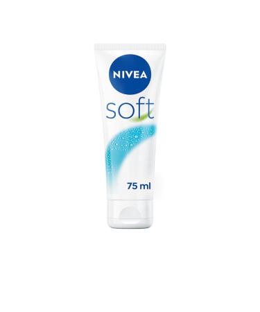 NIVEA NIVEA Soft (1 x 75 ml) - Multi Purpose Cream with Jojoba Oil and Vitamin E - Intensive Moisturizing Cream for Face Body & Hand Skin Care - Paraben Free