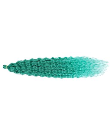 DSoar 22 Deep Twist Crochet Hair - Ocean Wave Curly Bohemian Braids 3 Packs Synthetic Hair Extensions in Green - Buy Online on GoSupps.com
