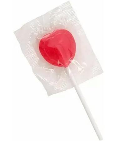 Bulk Heart Shaped Lollipops - Individually Wrapped Red Love Heart Lolly's - approx 192pcs - Cherry Flavour Lolly - Wedding Favours - Buy Online on GoSupps.com