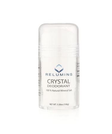 Relumins Crystal Deodorant Potassium Alum Natural Mineral Salt Roll-On Non-Staining and Scent-free Natural Deodorant with 24-Hour Odor Protection 5.3 oz x 3 Bottles