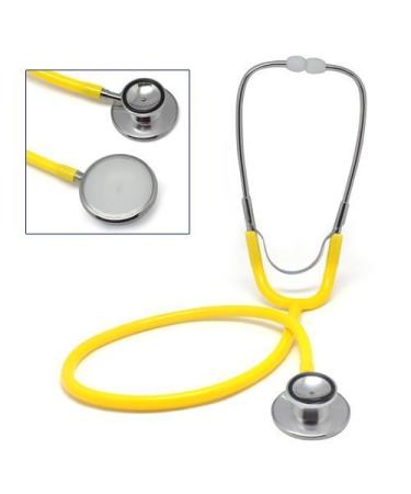 Accessotech Pro Dual Head EMT Stethoscope for Doctor Nurse Vet Medical Student Health Blood Yellow